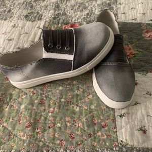 Slip on denim shoes.